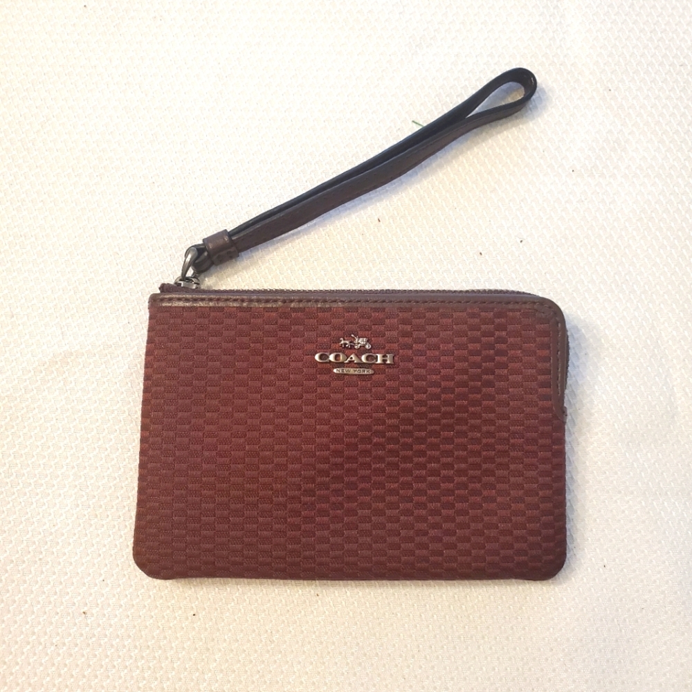 Burgandy Coach Wristlet